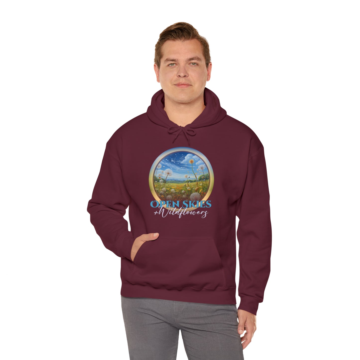 Open Skies and Wildflowers - Unisex Heavy Blend™ Hooded Sweatshirt