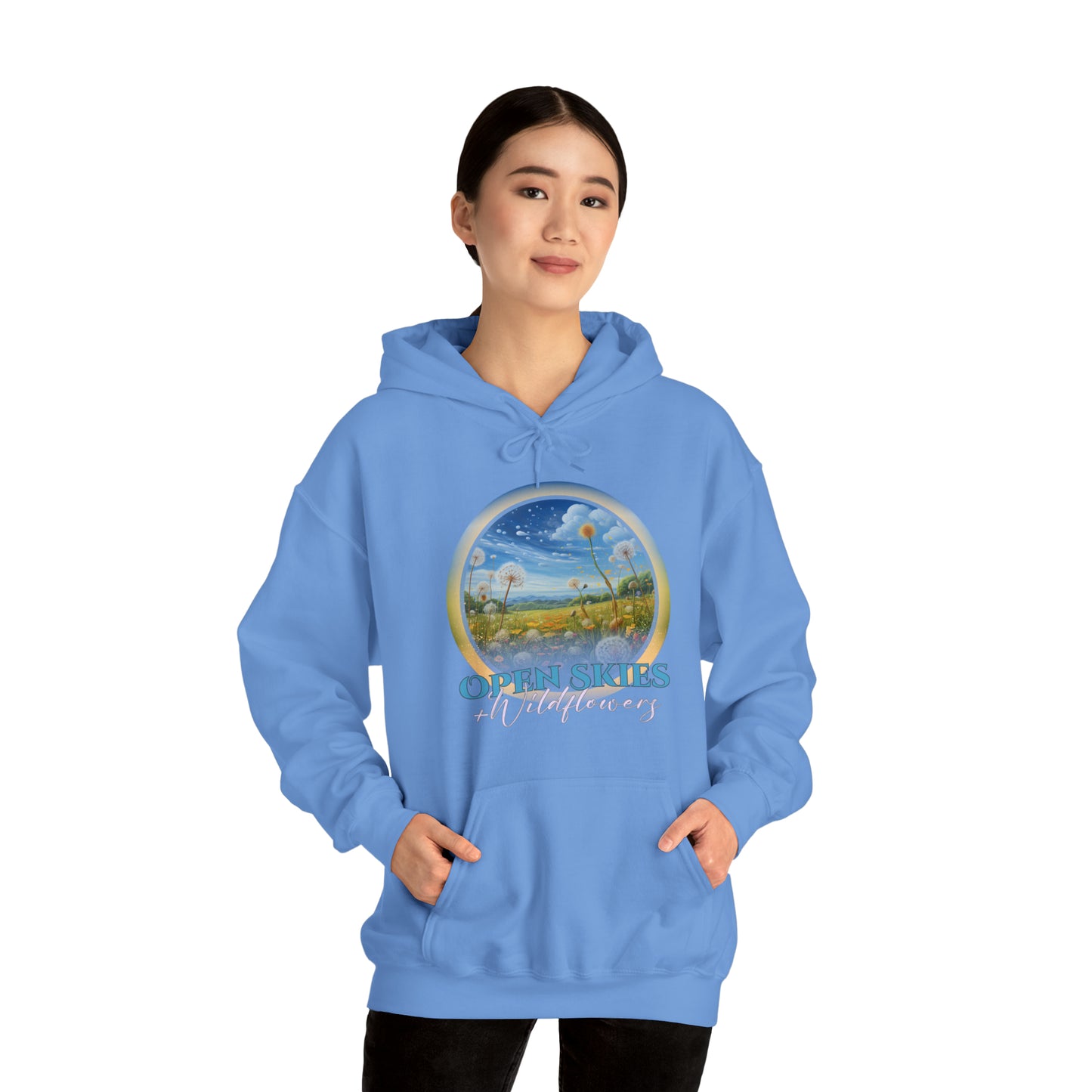 Open Skies and Wildflowers - Unisex Heavy Blend™ Hooded Sweatshirt