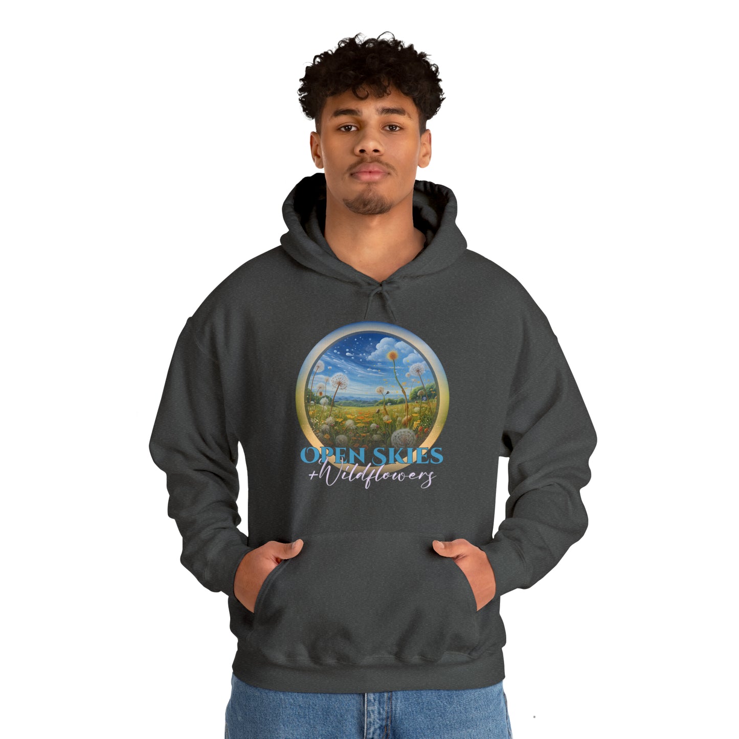 Open Skies and Wildflowers - Unisex Heavy Blend™ Hooded Sweatshirt