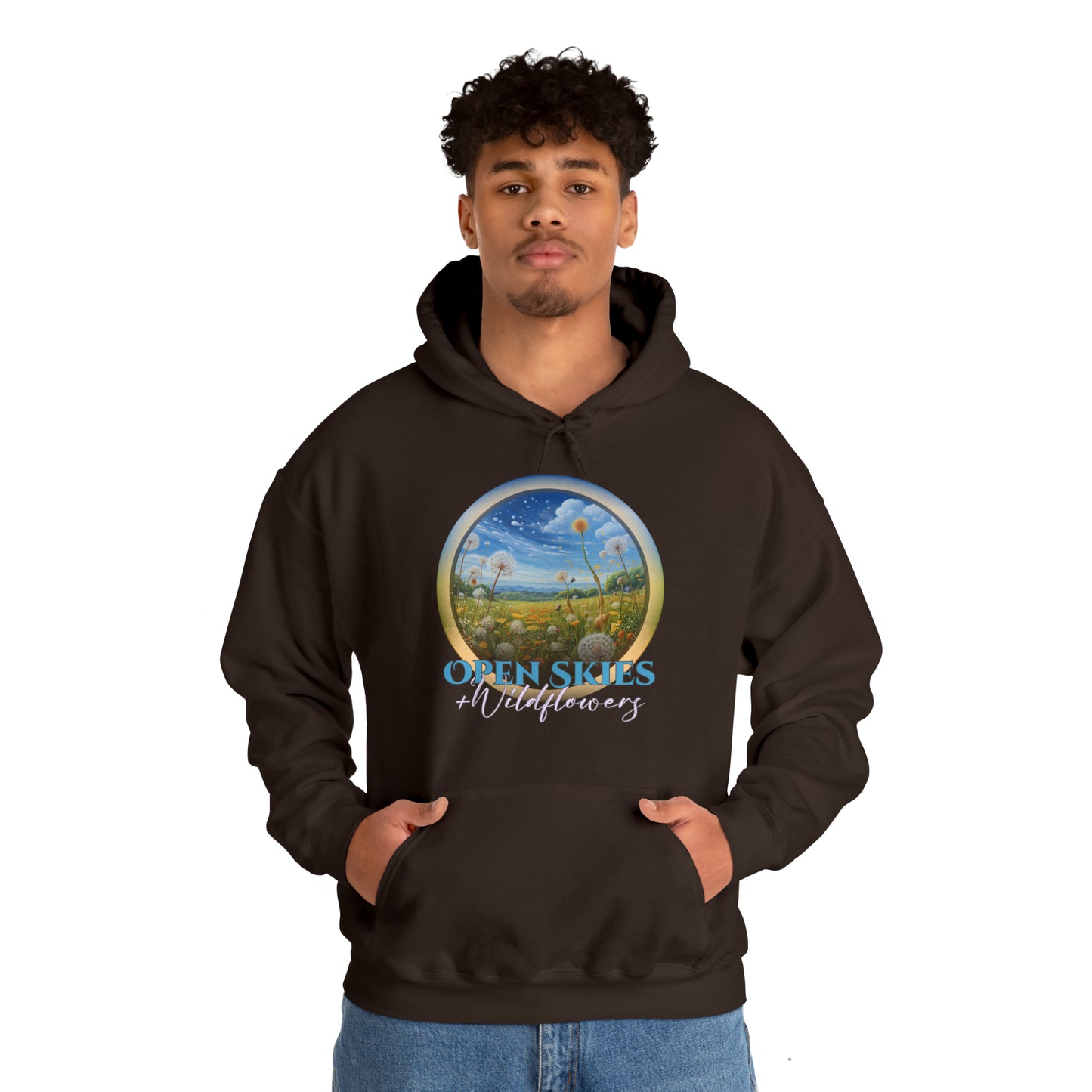 Open Skies and Wildflowers - Unisex Heavy Blend™ Hooded Sweatshirt