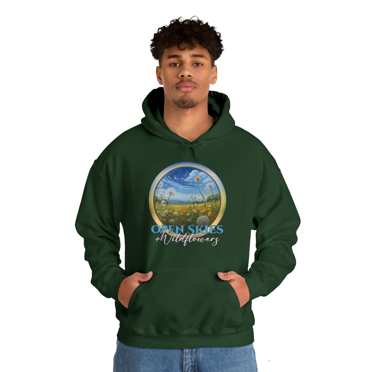 Open Skies and Wildflowers - Unisex Heavy Blend™ Hooded Sweatshirt