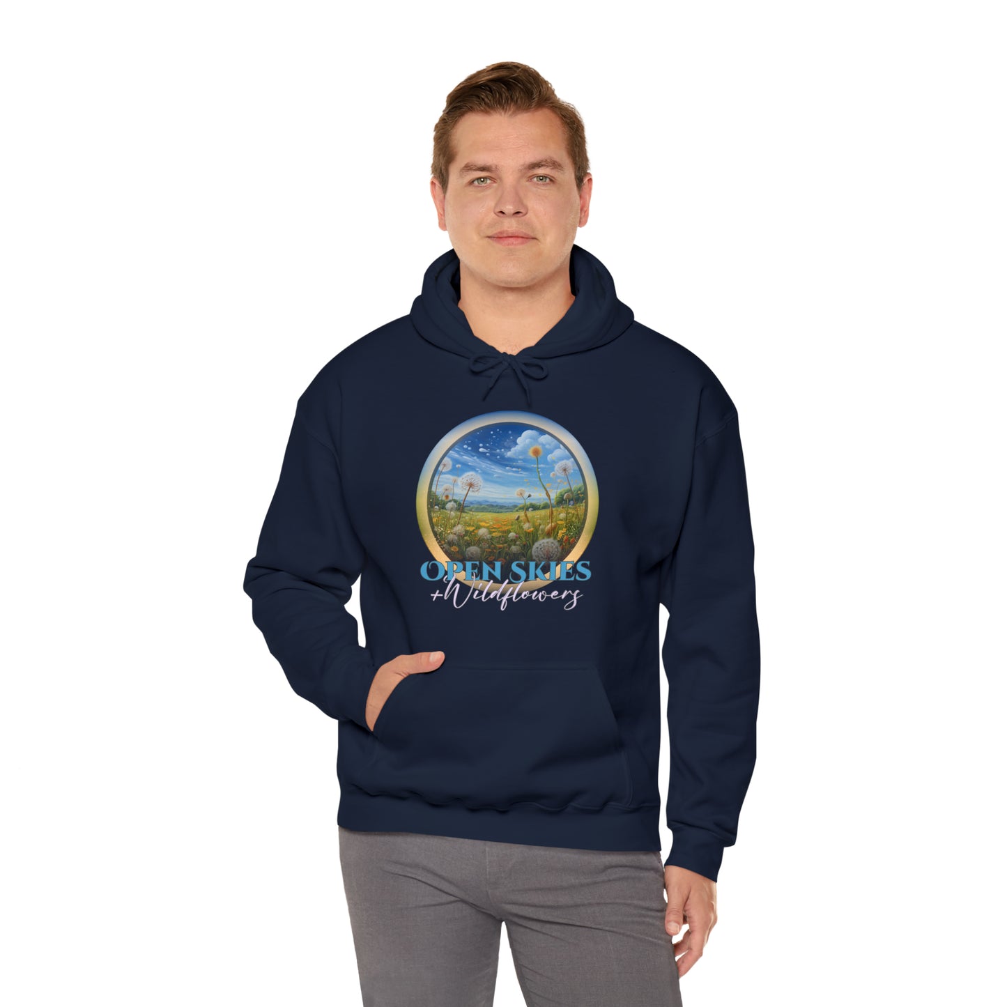 Open Skies and Wildflowers - Unisex Heavy Blend™ Hooded Sweatshirt