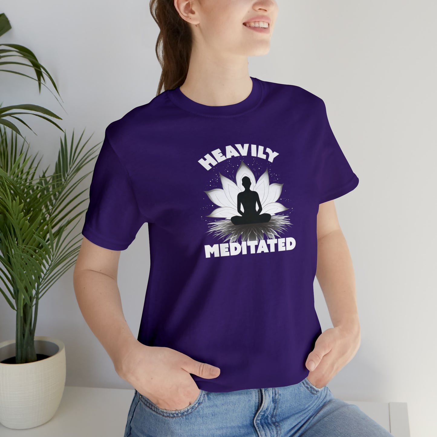 Heavily Meditated - Deep Colors - Unisex Jersey Short Sleeve Tee
