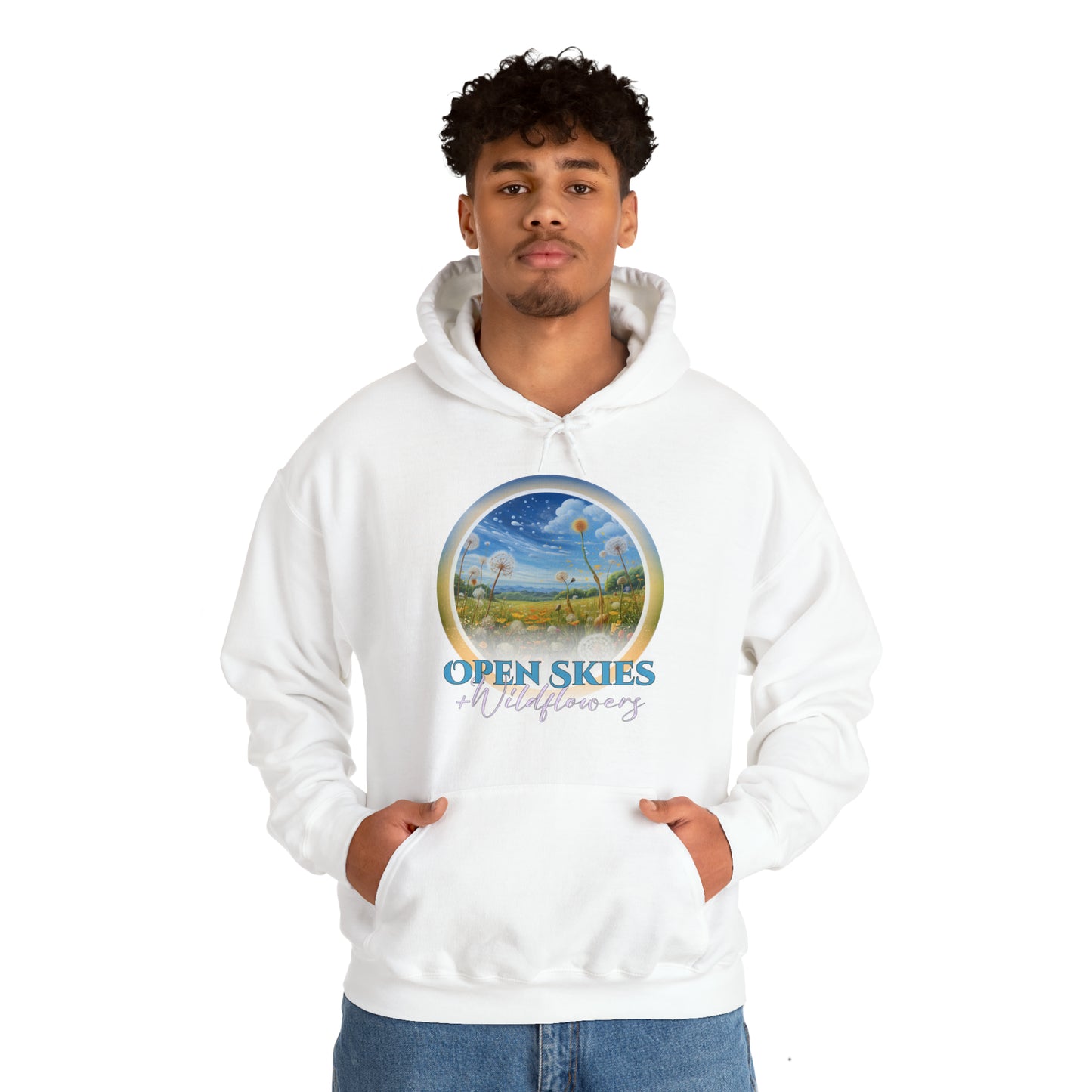 Open Skies and Wildflowers - Unisex Heavy Blend™ Hooded Sweatshirt