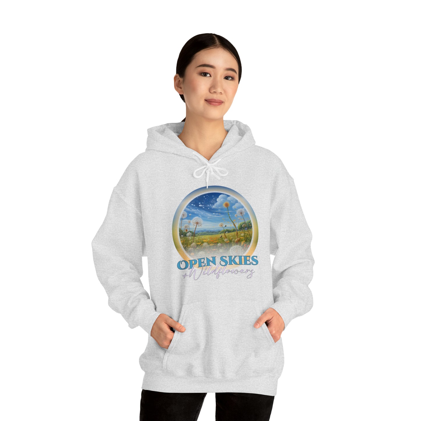 Open Skies and Wildflowers - Unisex Heavy Blend™ Hooded Sweatshirt