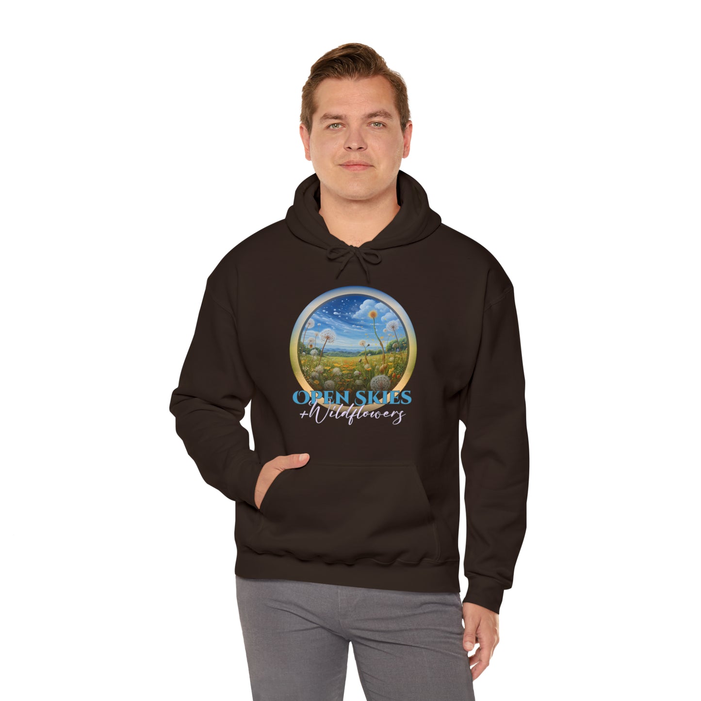 Open Skies and Wildflowers - Unisex Heavy Blend™ Hooded Sweatshirt