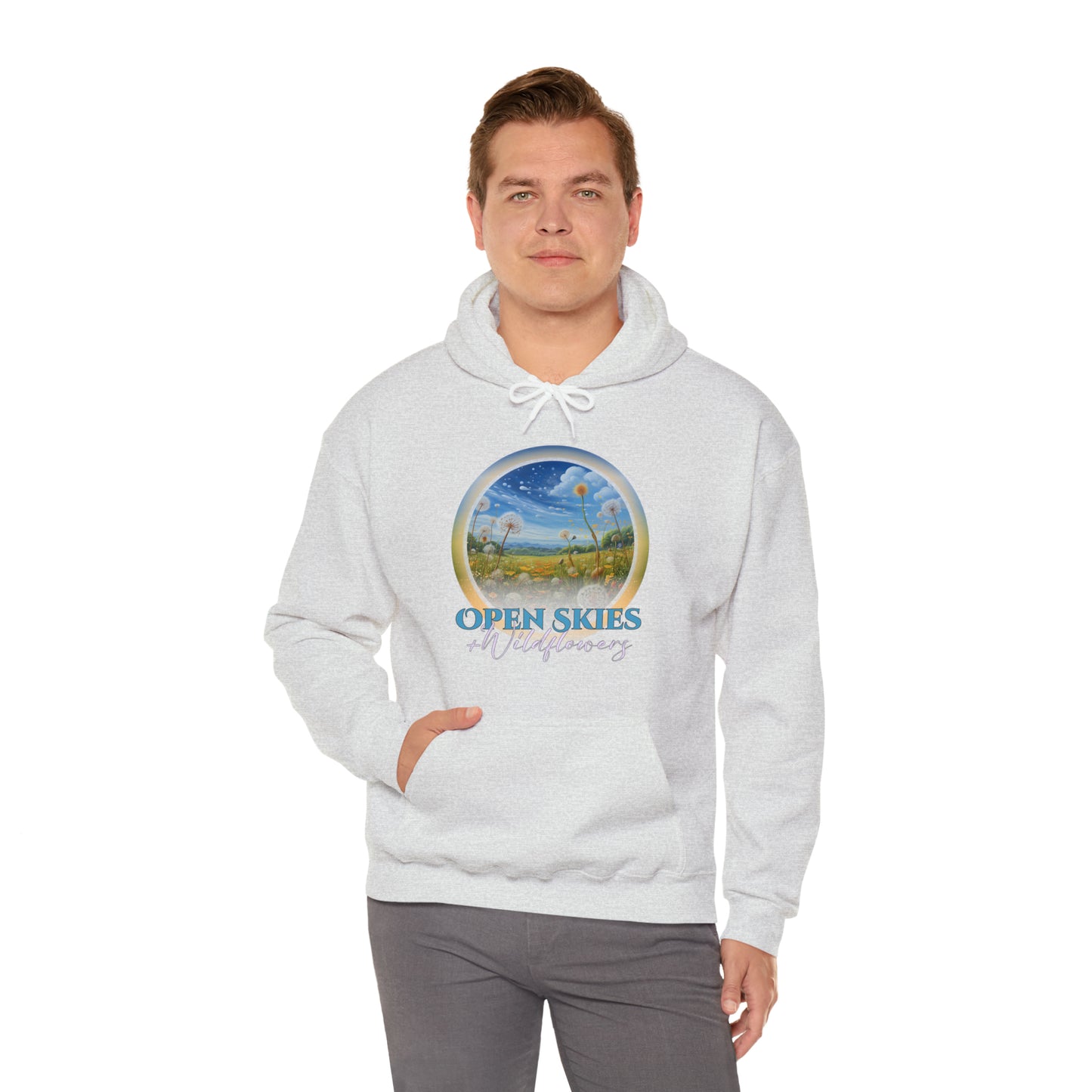 Open Skies and Wildflowers - Unisex Heavy Blend™ Hooded Sweatshirt