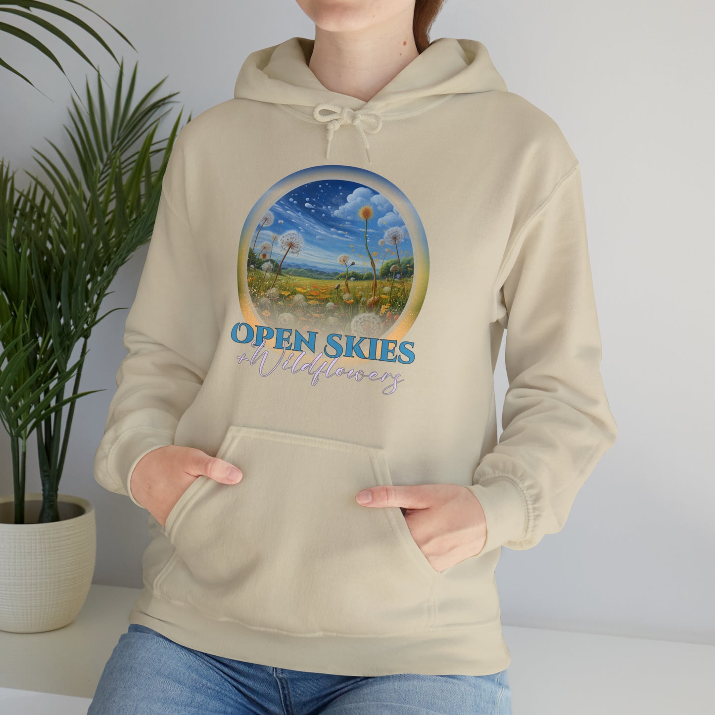 Open Skies and Wildflowers - Unisex Heavy Blend™ Hooded Sweatshirt