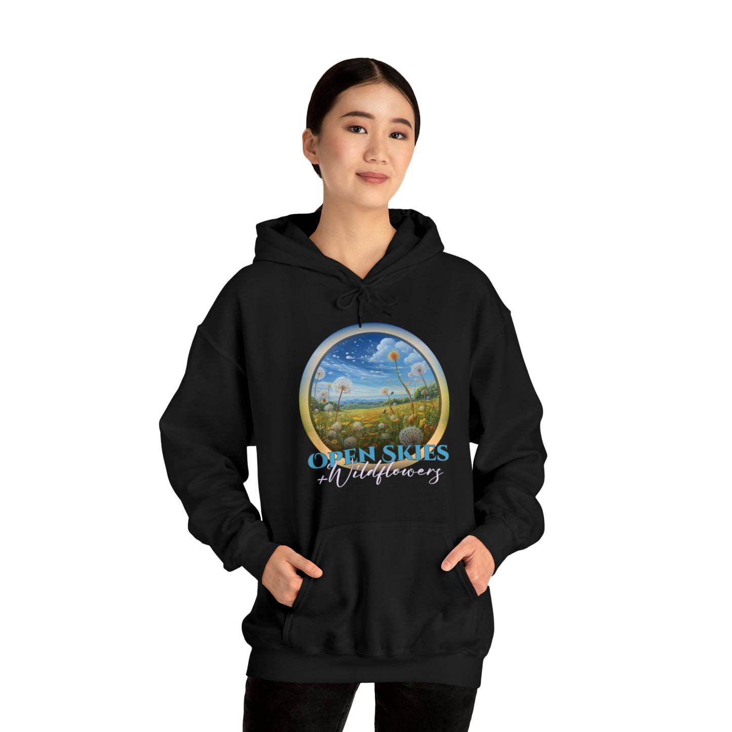 Open Skies and Wildflowers - Unisex Heavy Blend™ Hooded Sweatshirt