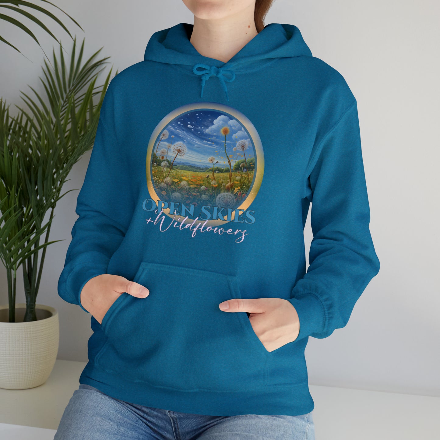 Open Skies and Wildflowers - Unisex Heavy Blend™ Hooded Sweatshirt