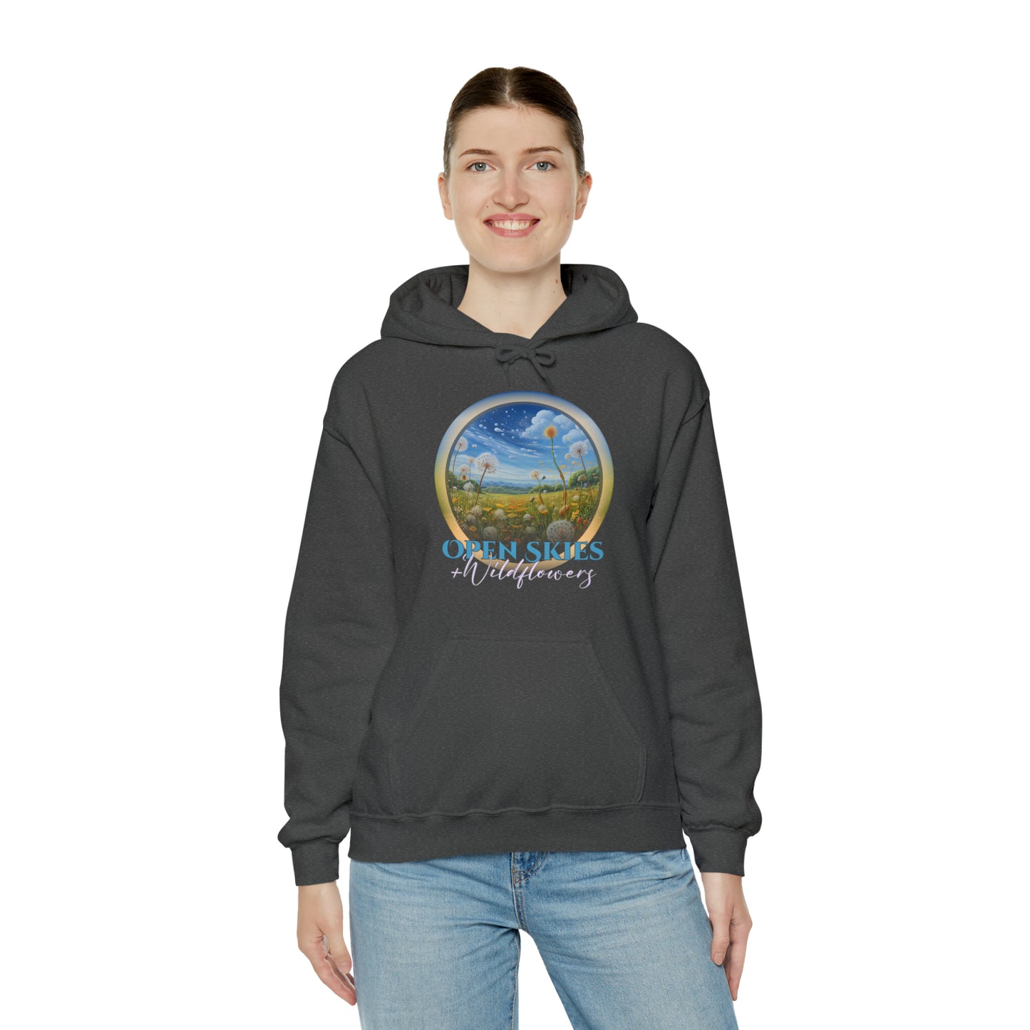 Open Skies and Wildflowers - Unisex Heavy Blend™ Hooded Sweatshirt