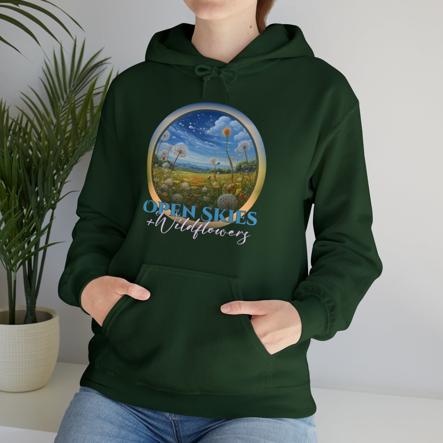 Open Skies and Wildflowers - Unisex Heavy Blend™ Hooded Sweatshirt