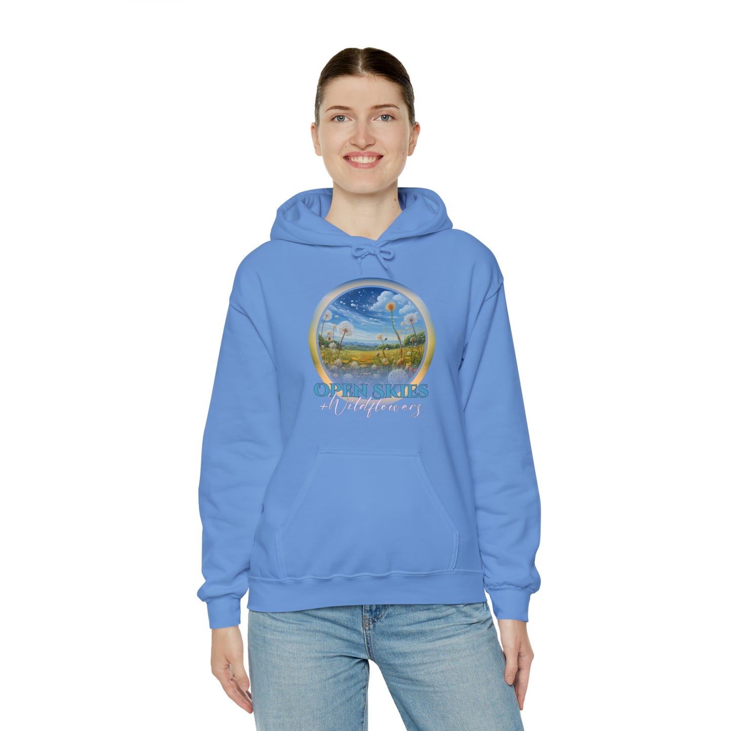 Open Skies and Wildflowers - Unisex Heavy Blend™ Hooded Sweatshirt