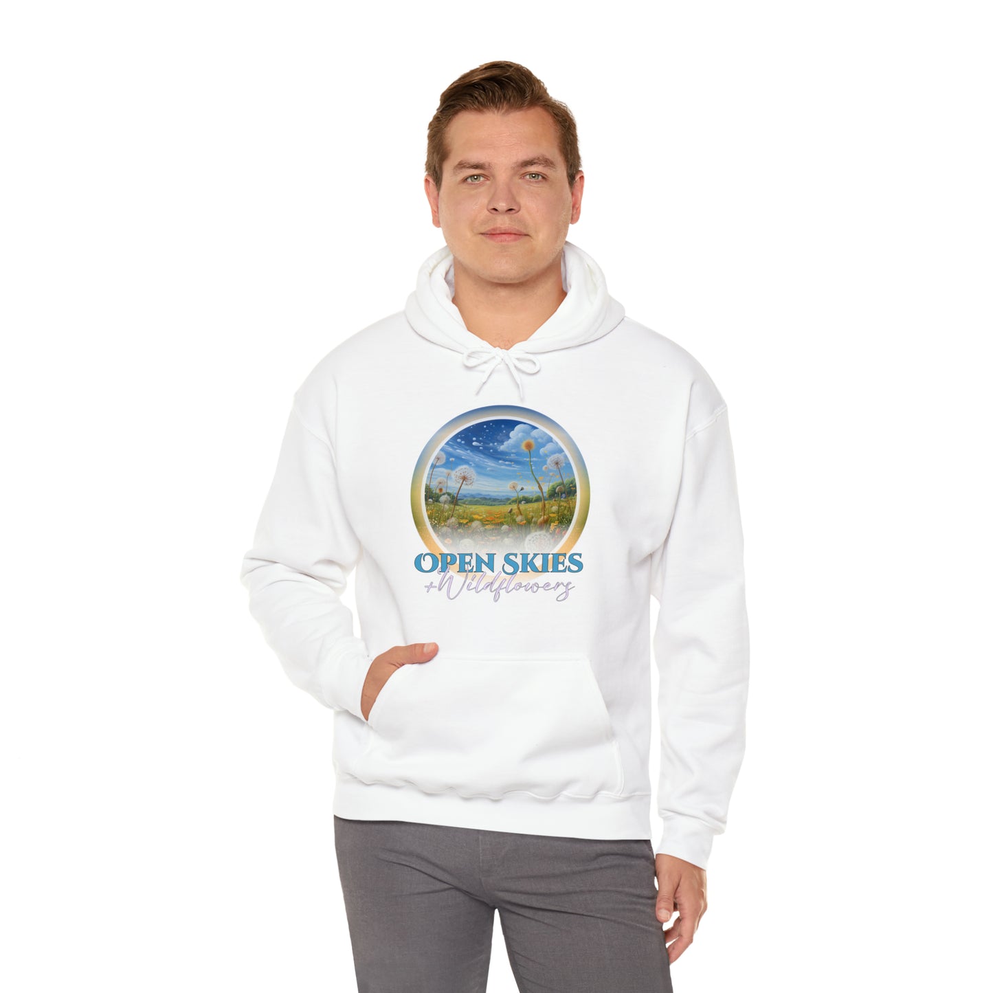 Open Skies and Wildflowers - Unisex Heavy Blend™ Hooded Sweatshirt