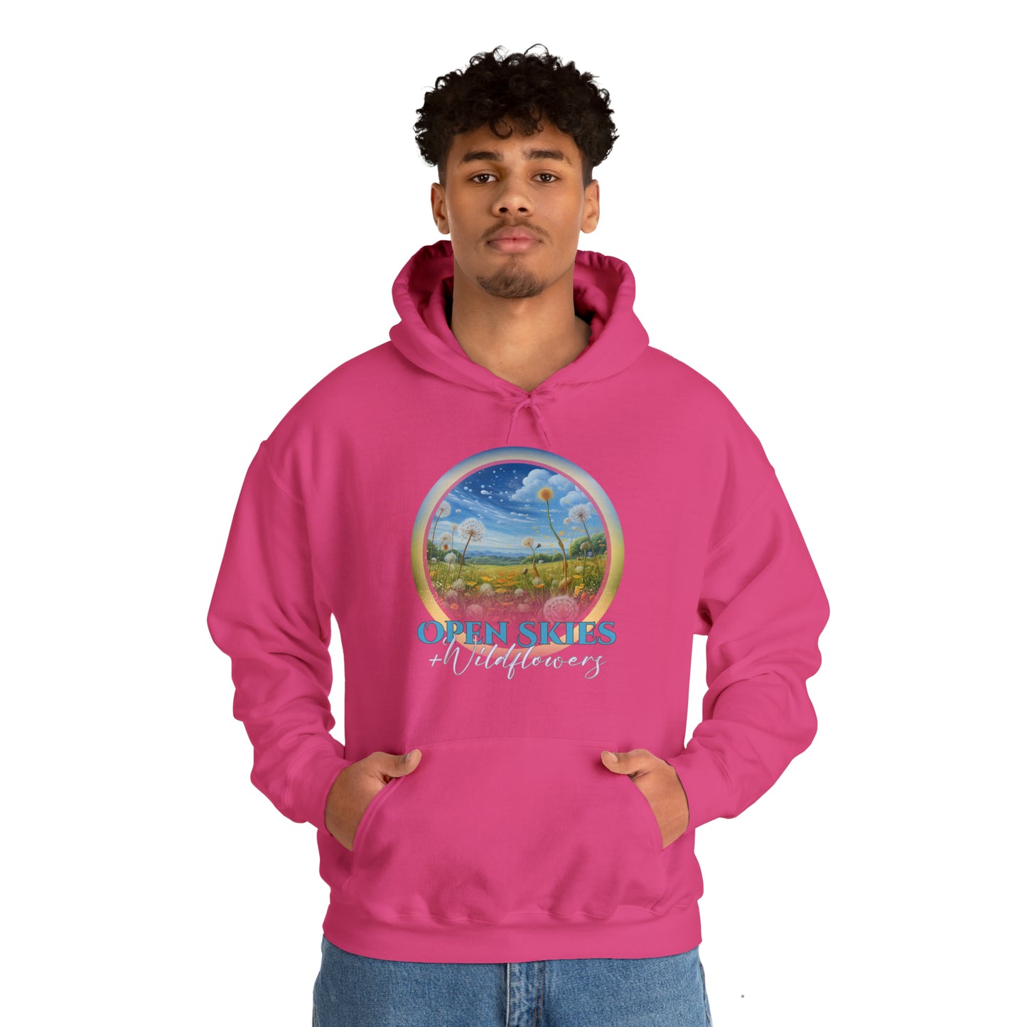 Open Skies and Wildflowers - Unisex Heavy Blend™ Hooded Sweatshirt