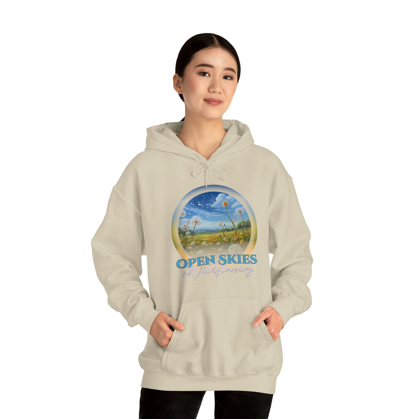 Open Skies and Wildflowers - Unisex Heavy Blend™ Hooded Sweatshirt