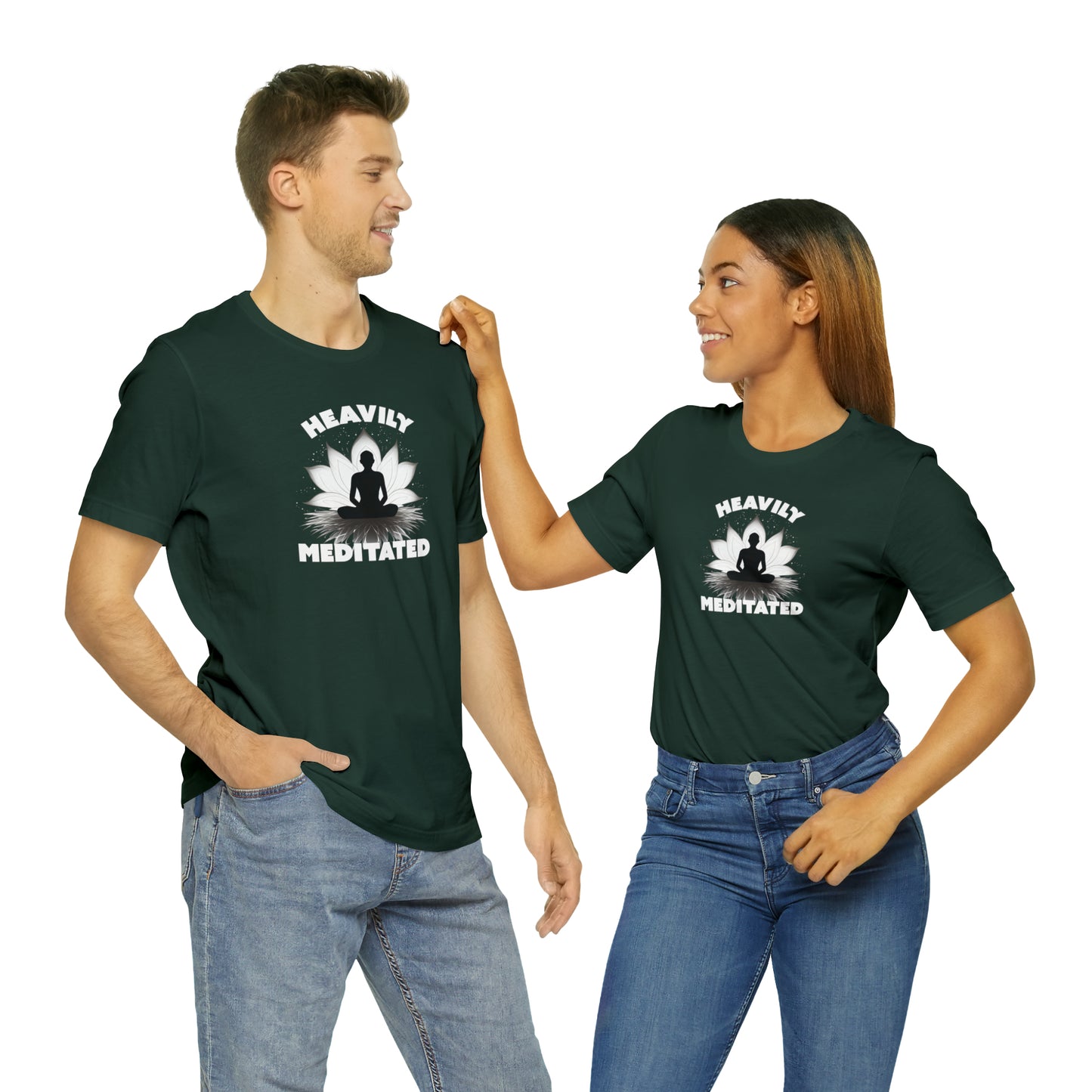 Heavily Meditated - Deep Colors - Unisex Jersey Short Sleeve Tee