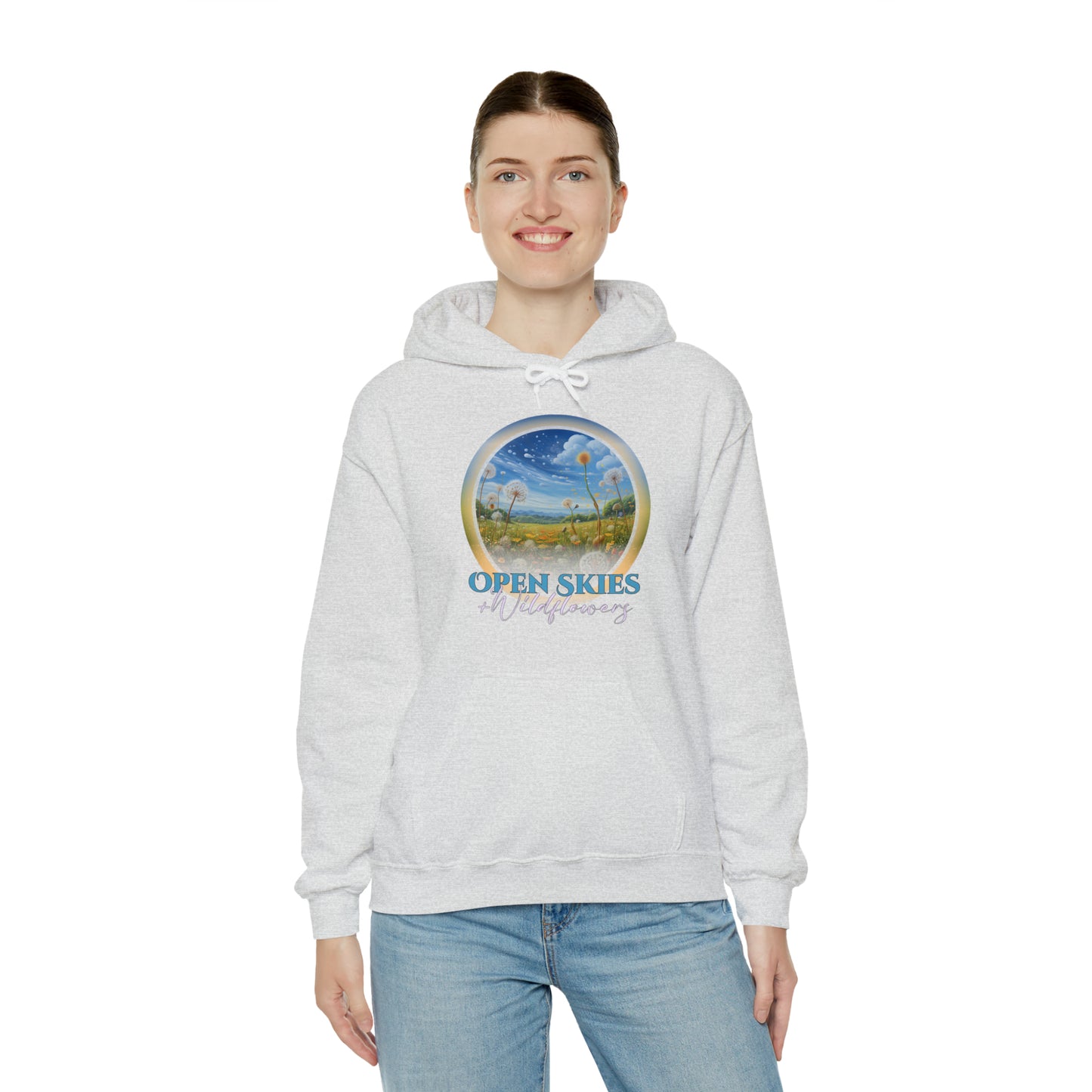Open Skies and Wildflowers - Unisex Heavy Blend™ Hooded Sweatshirt