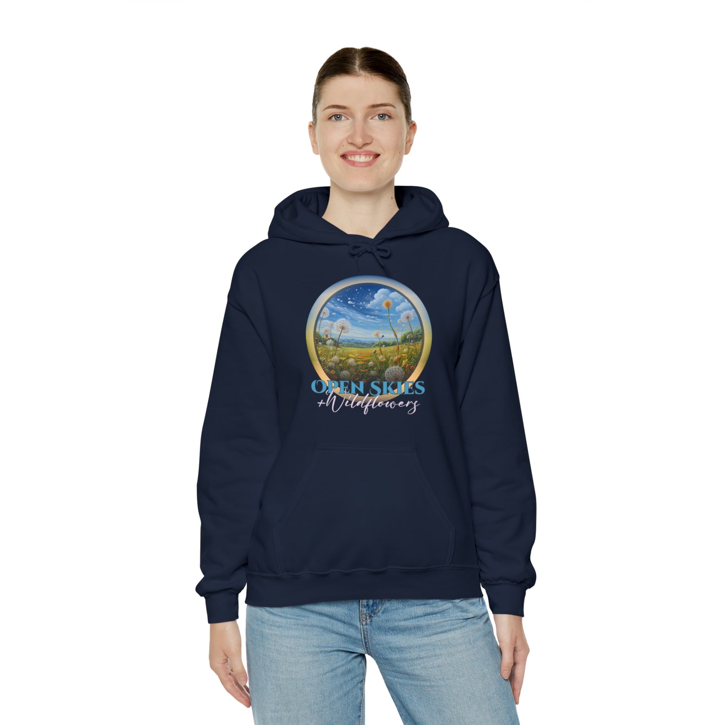 Open Skies and Wildflowers - Unisex Heavy Blend™ Hooded Sweatshirt