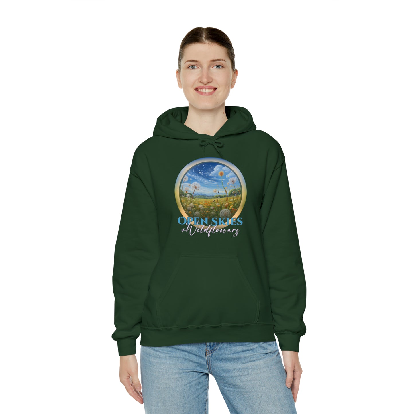Open Skies and Wildflowers - Unisex Heavy Blend™ Hooded Sweatshirt