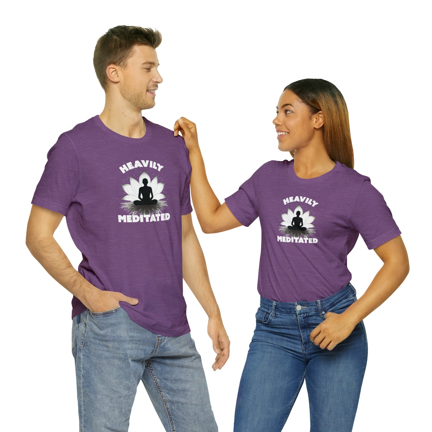 Heavily Meditated - Deep Colors - Unisex Jersey Short Sleeve Tee