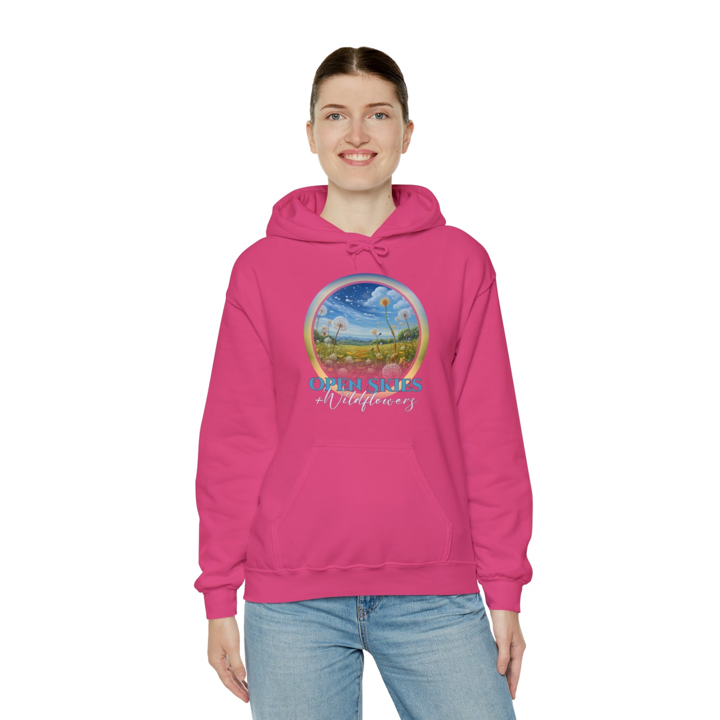 Open Skies and Wildflowers - Unisex Heavy Blend™ Hooded Sweatshirt