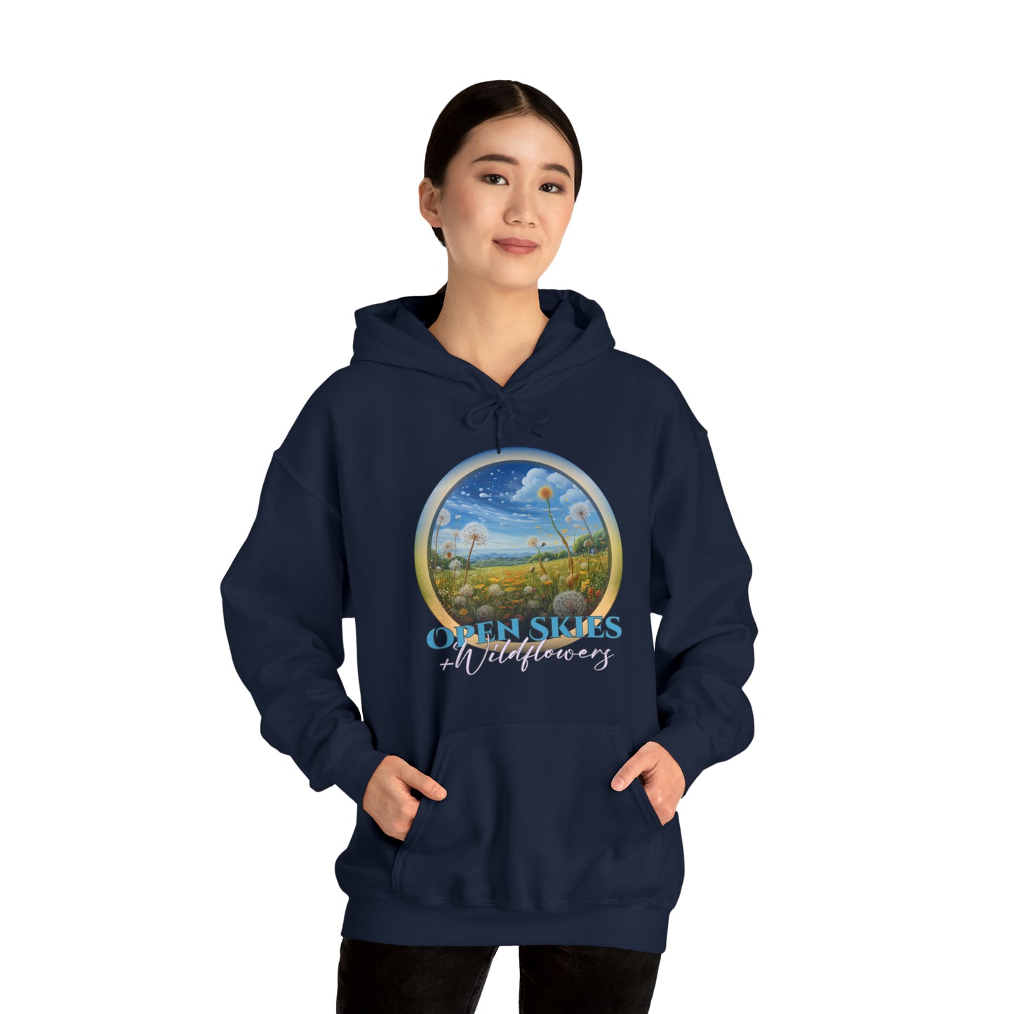 Open Skies and Wildflowers - Unisex Heavy Blend™ Hooded Sweatshirt