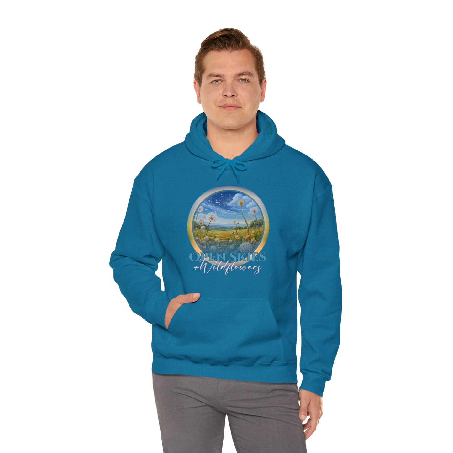 Open Skies and Wildflowers - Unisex Heavy Blend™ Hooded Sweatshirt