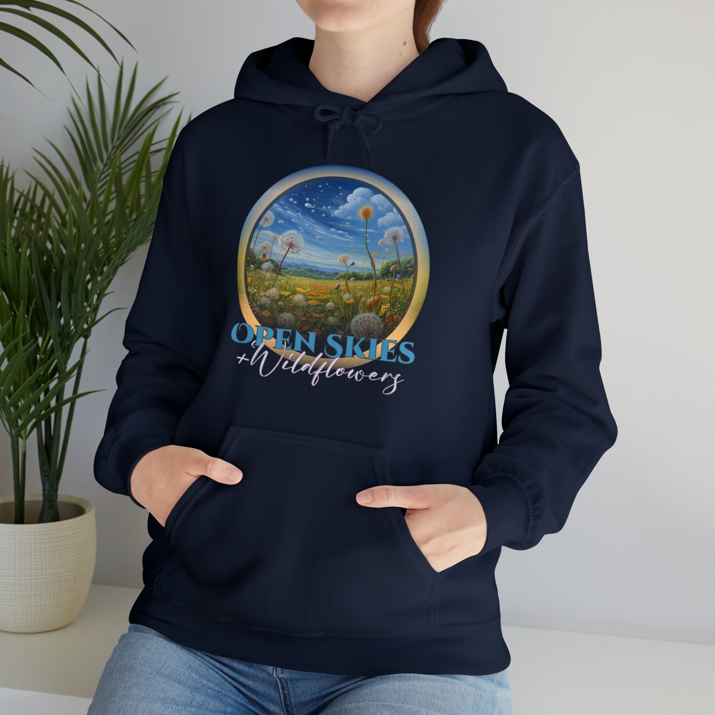 Open Skies and Wildflowers - Unisex Heavy Blend™ Hooded Sweatshirt