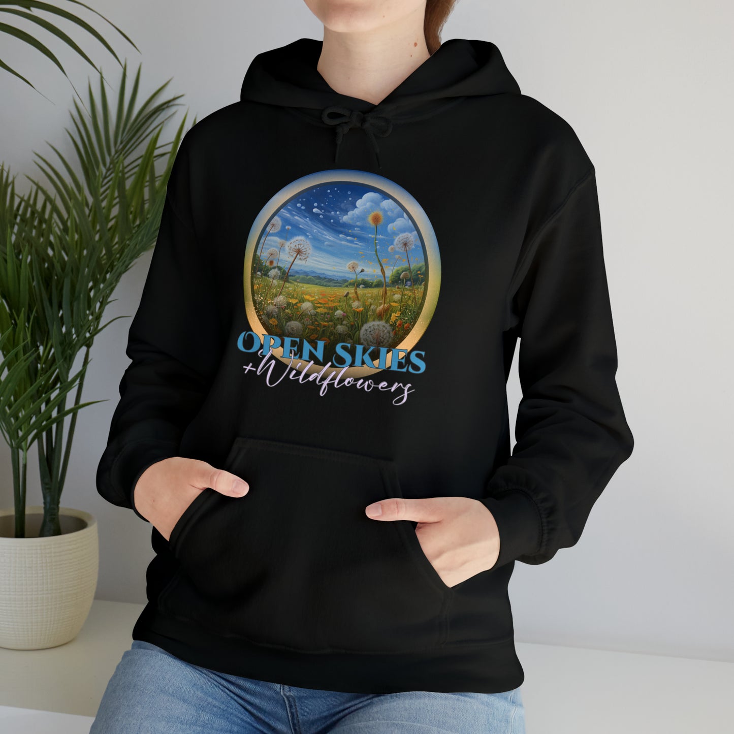 Open Skies and Wildflowers - Unisex Heavy Blend™ Hooded Sweatshirt