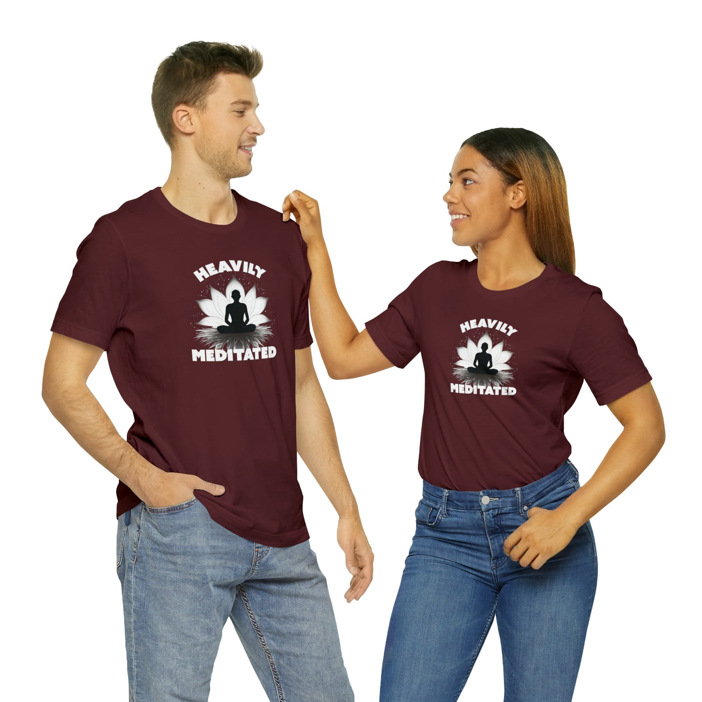 Heavily Meditated - Deep Colors - Unisex Jersey Short Sleeve Tee