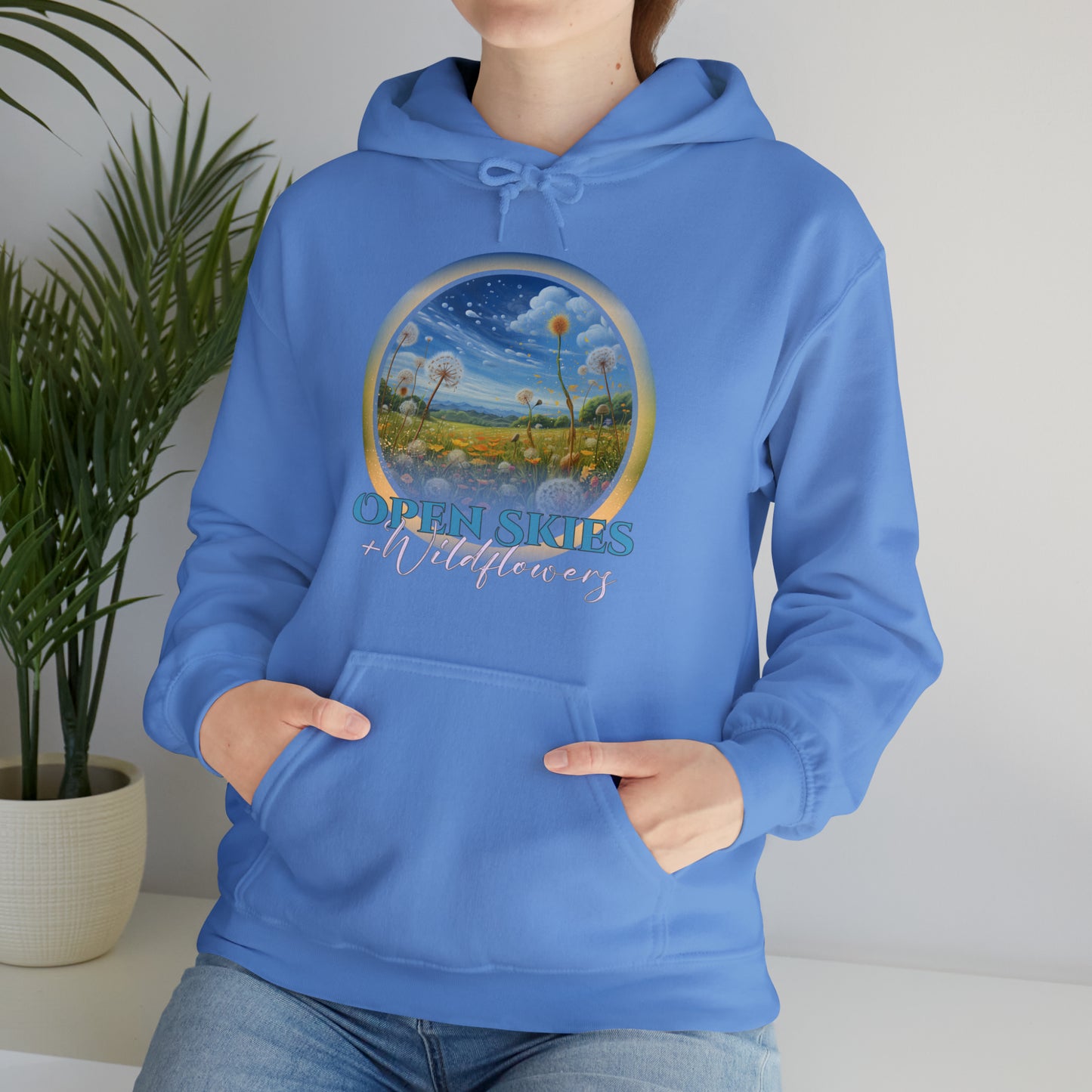 Open Skies and Wildflowers - Unisex Heavy Blend™ Hooded Sweatshirt