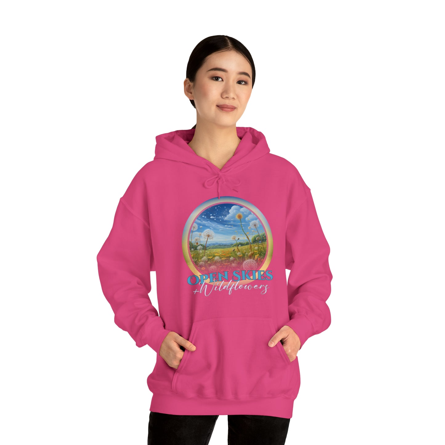 Open Skies and Wildflowers - Unisex Heavy Blend™ Hooded Sweatshirt