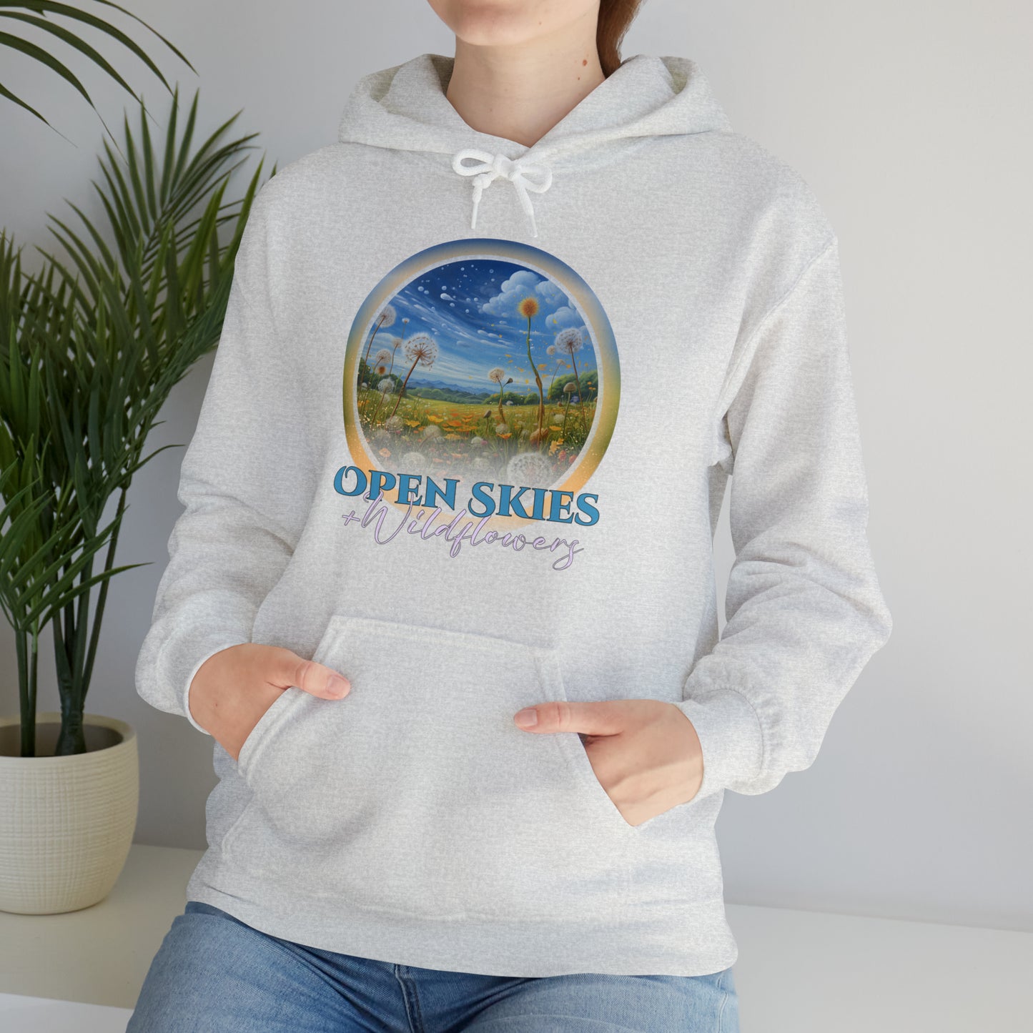 Open Skies and Wildflowers - Unisex Heavy Blend™ Hooded Sweatshirt