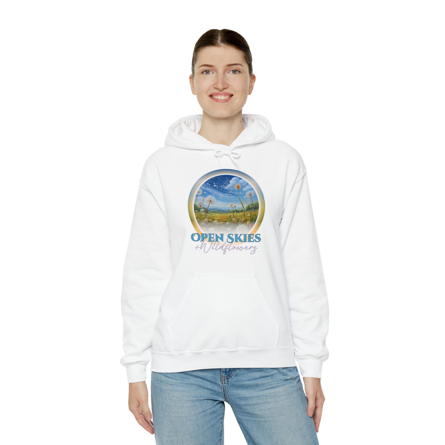 Open Skies and Wildflowers - Unisex Heavy Blend™ Hooded Sweatshirt