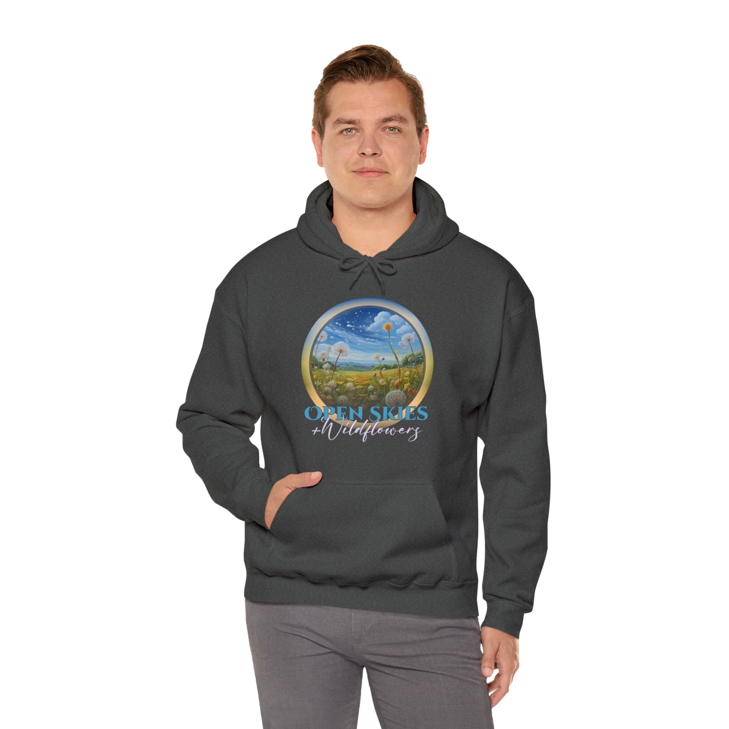 Open Skies and Wildflowers - Unisex Heavy Blend™ Hooded Sweatshirt