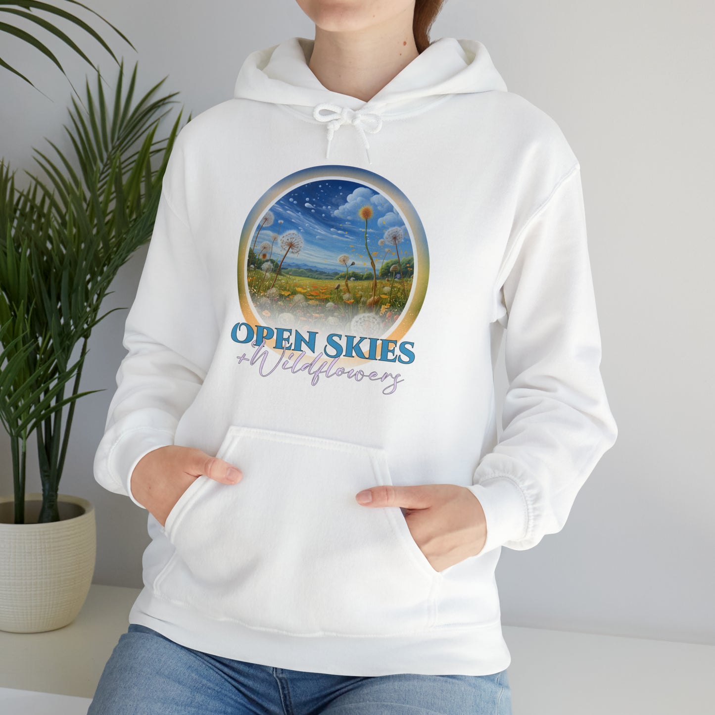 Open Skies and Wildflowers - Unisex Heavy Blend™ Hooded Sweatshirt