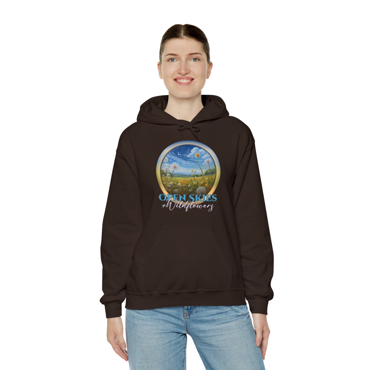 Open Skies and Wildflowers - Unisex Heavy Blend™ Hooded Sweatshirt
