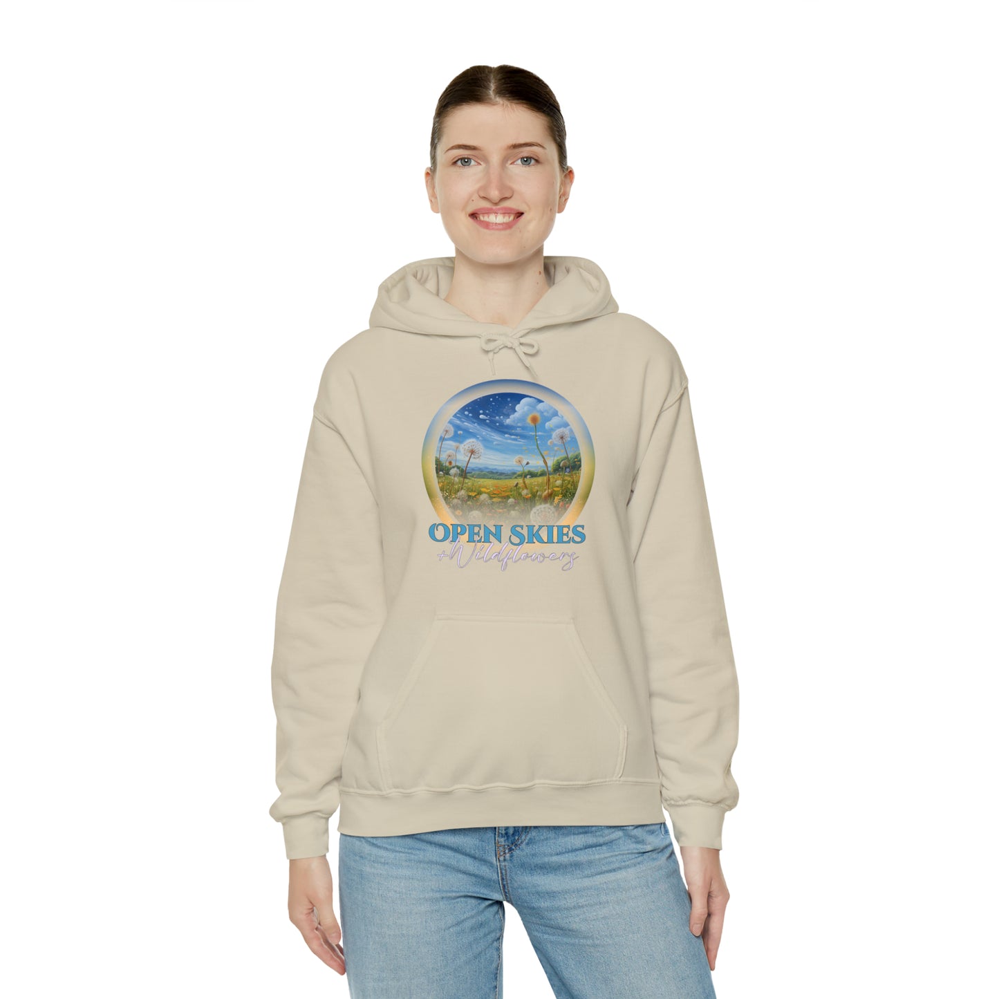 Open Skies and Wildflowers - Unisex Heavy Blend™ Hooded Sweatshirt
