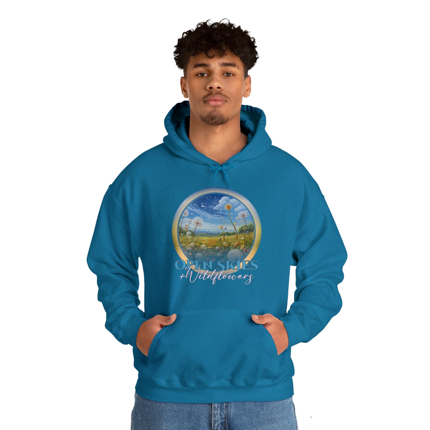 Open Skies and Wildflowers - Unisex Heavy Blend™ Hooded Sweatshirt