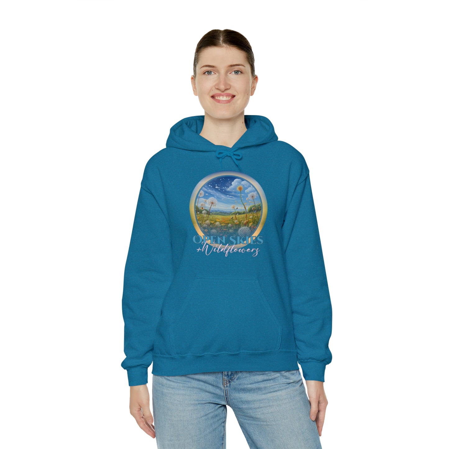 Open Skies and Wildflowers - Unisex Heavy Blend™ Hooded Sweatshirt