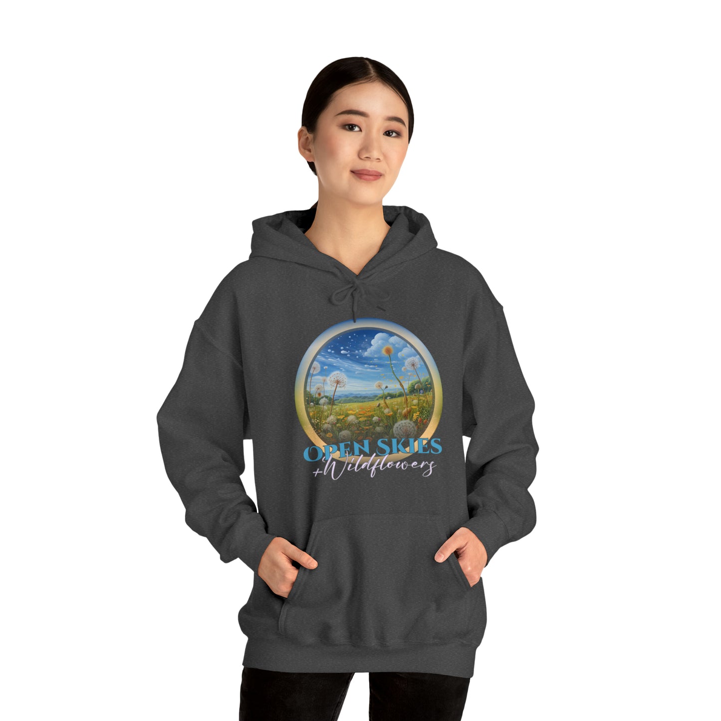 Open Skies and Wildflowers - Unisex Heavy Blend™ Hooded Sweatshirt