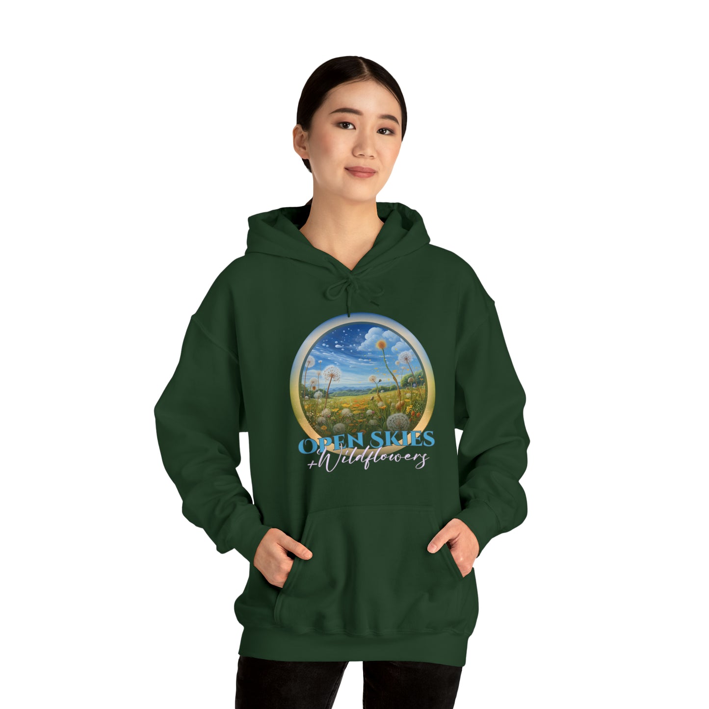 Open Skies and Wildflowers - Unisex Heavy Blend™ Hooded Sweatshirt