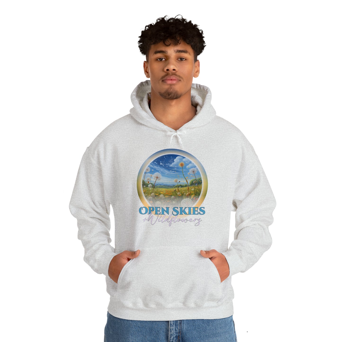 Open Skies and Wildflowers - Unisex Heavy Blend™ Hooded Sweatshirt