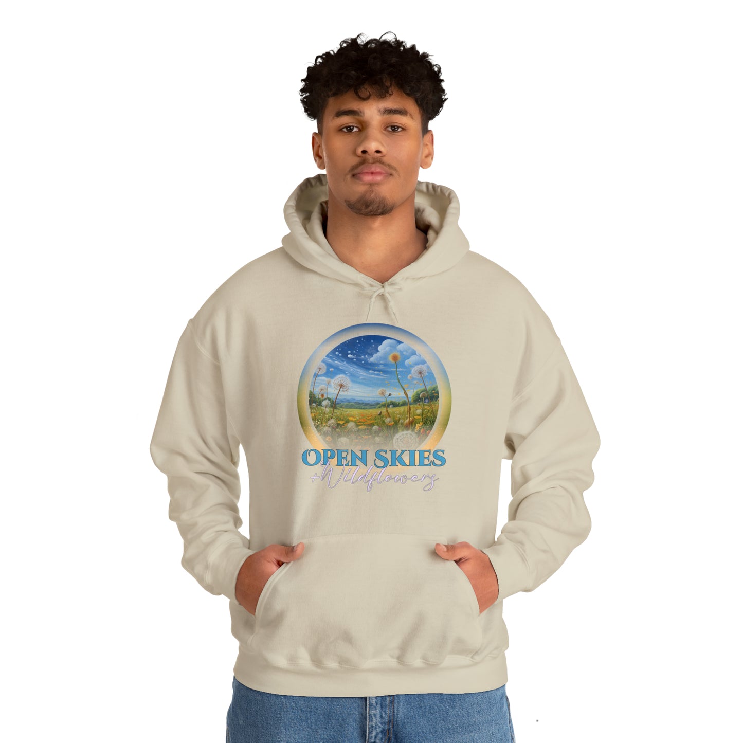 Open Skies and Wildflowers - Unisex Heavy Blend™ Hooded Sweatshirt