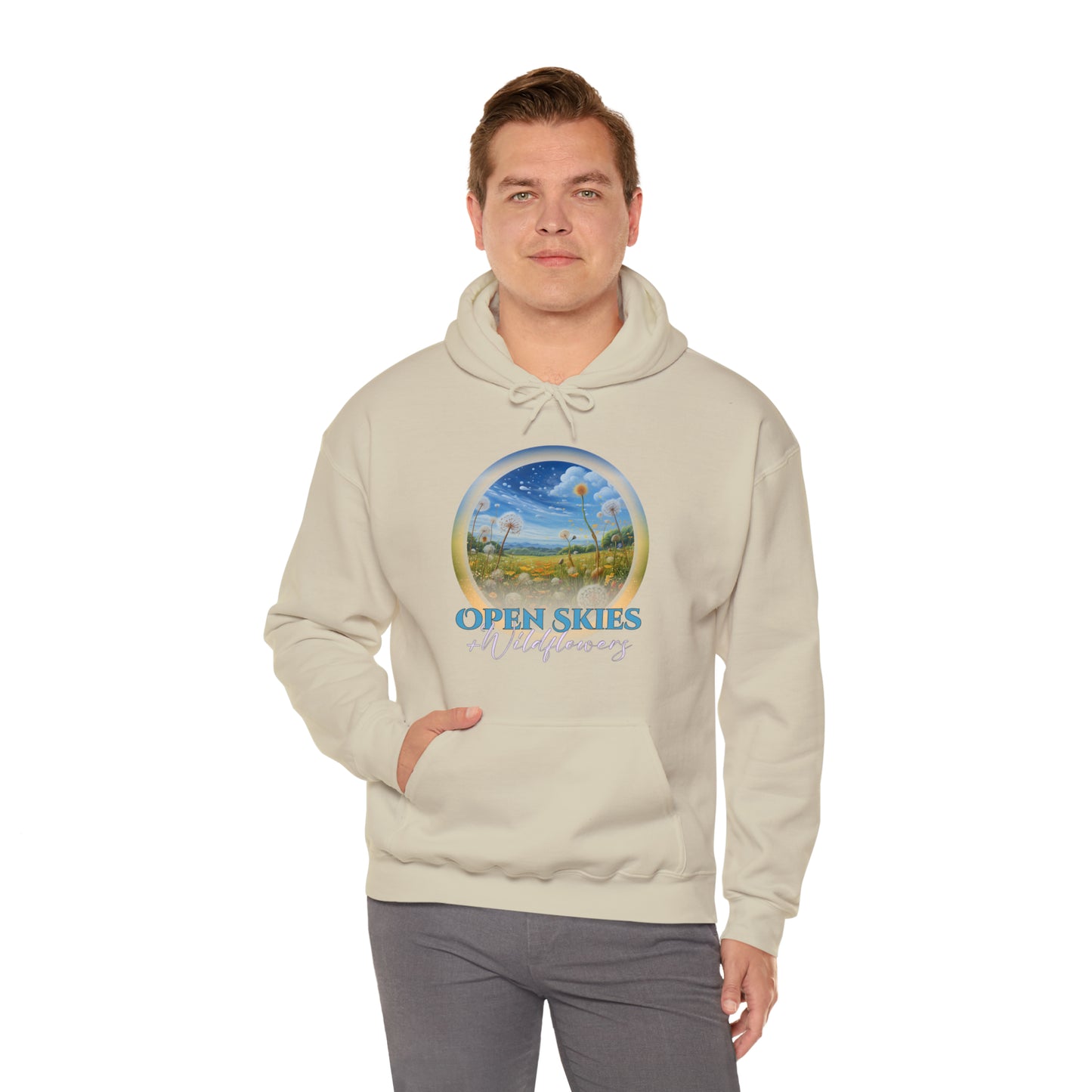 Open Skies and Wildflowers - Unisex Heavy Blend™ Hooded Sweatshirt
