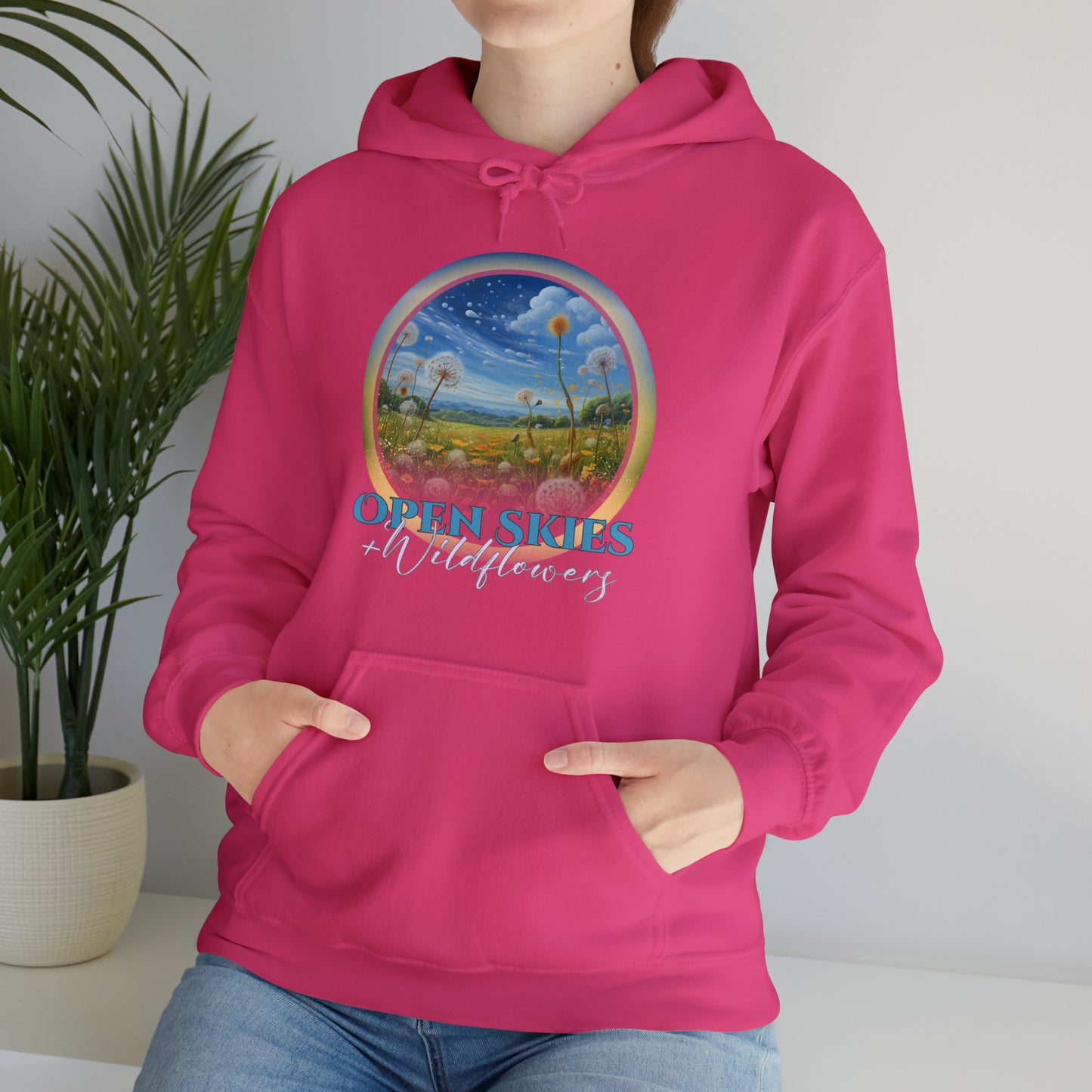 Open Skies and Wildflowers - Unisex Heavy Blend™ Hooded Sweatshirt