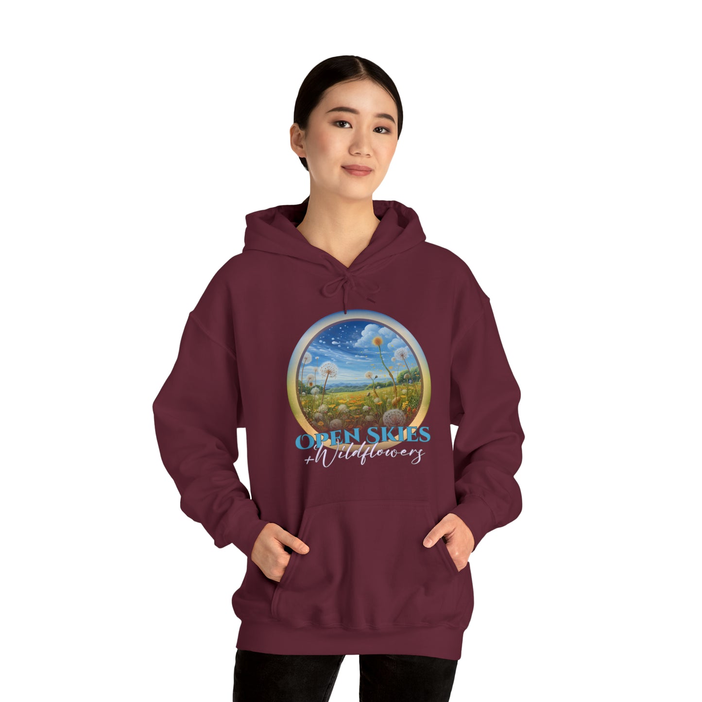 Open Skies and Wildflowers - Unisex Heavy Blend™ Hooded Sweatshirt