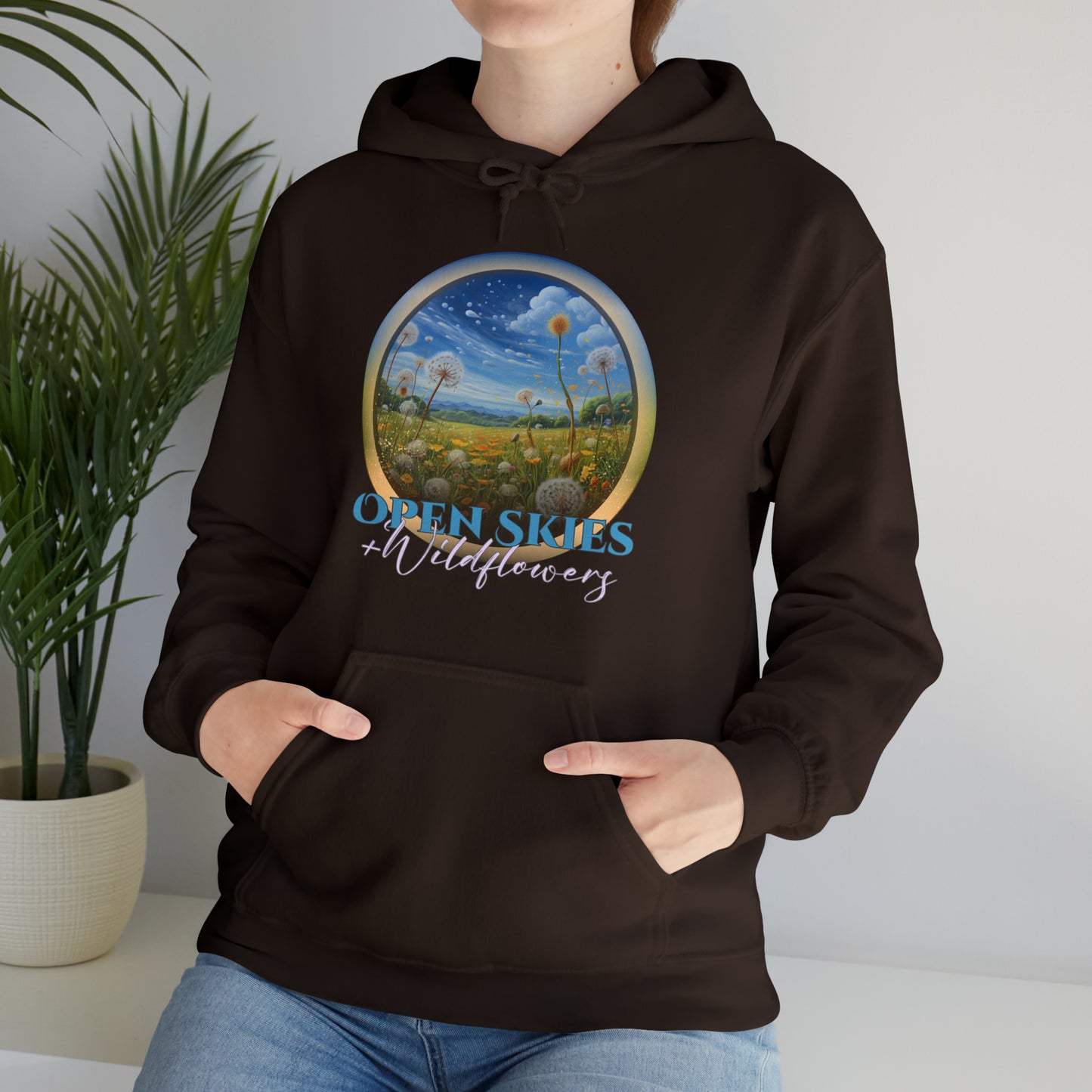 Open Skies and Wildflowers - Unisex Heavy Blend™ Hooded Sweatshirt