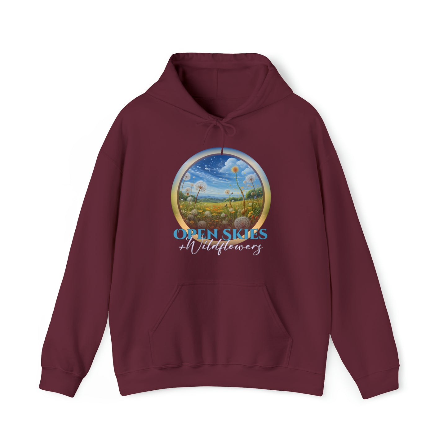 Open Skies and Wildflowers - Unisex Heavy Blend™ Hooded Sweatshirt